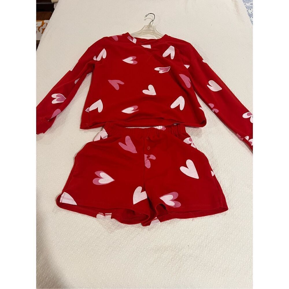 Grayson Threads Red Heart Pajamas shorts size XS